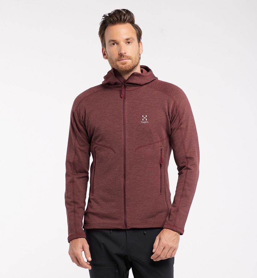 Haglöfs Heron Fleece Red For Mens BEASR1092 Australia